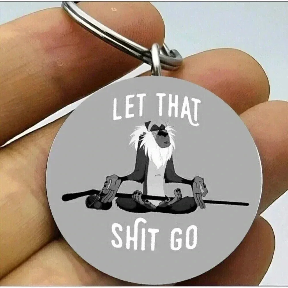 Let That S... Go Meditation Hot Cute Keychain
